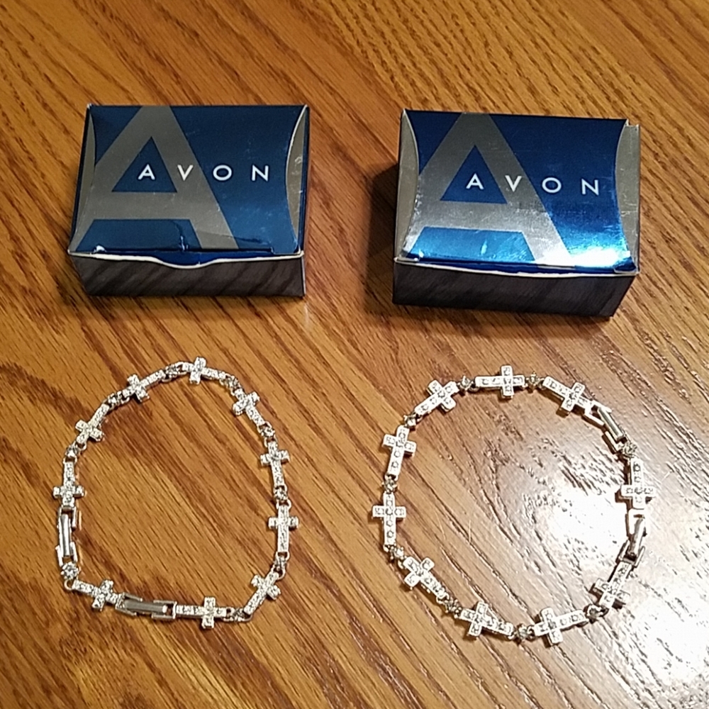Two Avon Cross Bracelets